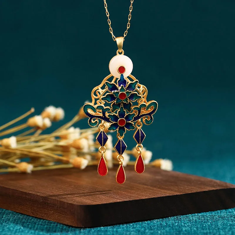2022 New China Style Classical Copper Alloy Enamel Color Imitation Hetian Jade Amulet Jewelry Gifts For Women Charms Necklace
2022 New China Style Classical Copper Alloy Enamel Color Imitation Hetian Jade Amulet Jewelry Gifts For Women Charms Necklace