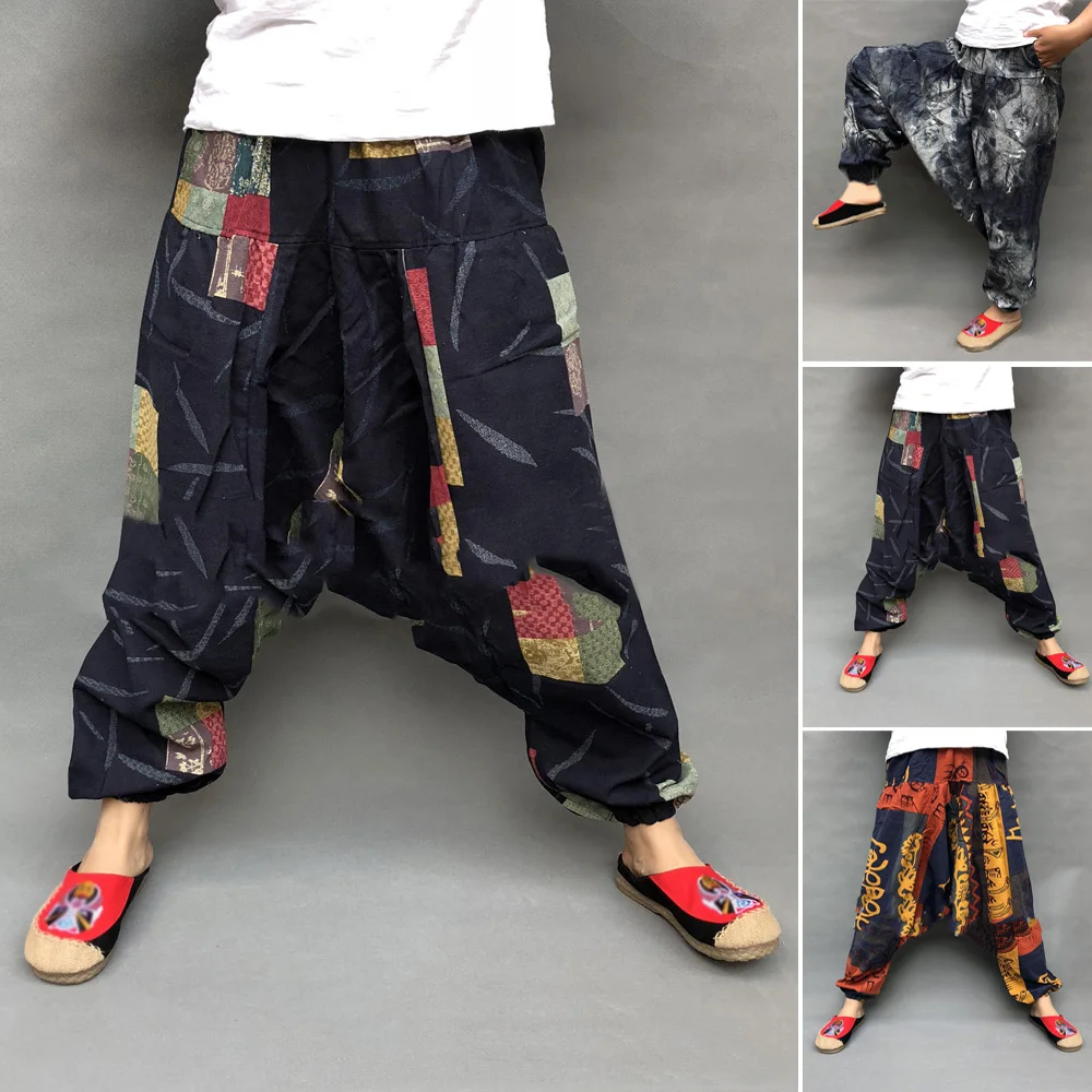Men's Summer Retro Casual Harem Ethnic Printing Large Crotch Loose Pants Trouser Cotton Linen Comfy Soft Breathable
Men's Summer Retro Casual Harem Ethnic Printing Large Crotch Loose Pants Trouser Cotton Linen Comfy Soft Breathable