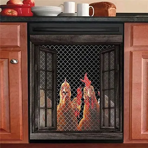 Rooster Hen Magnet Sitcker Kitchen Dishwasher Cover,Farmhouse Window Fridge Magnetic Decal Panels,Farm Chicken Refrigerator Door
Rooster Hen Magnet Sitcker Kitchen Dishwasher Cover,Farmhouse Window Fridge Magnetic Decal Panels,Farm Chicken Refrigerator Door