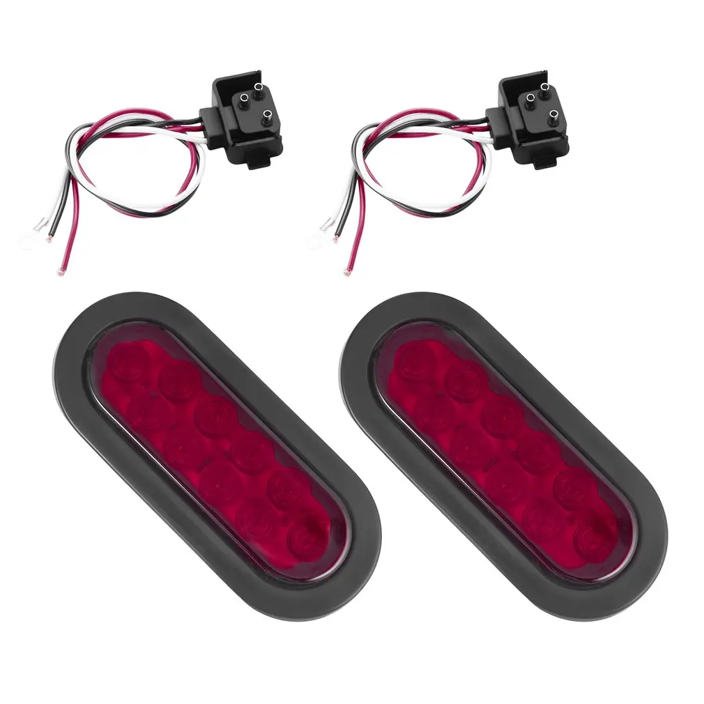 New 2pcs Long-lasting Low Power Consumption 10 LED Waterproof Oval Stop/Turn/Tail Warning Light for Truck Trailer Boat
New 2pcs Long-lasting Low Power Consumption 10 LED Waterproof Oval Stop/Turn/Tail Warning Light for Truck Trailer Boat