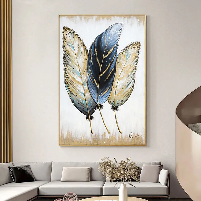 Vintage Luxury Gold Powder Feather Poster Prints Nordic Abstract Canvas Painting Living Room Bedroom Home Decor Wall Art Picture 
Vintage Luxury Gold Powder Feather Poster Prints Nordic Abstract Canvas Painting Living Room Bedroom Home Decor Wall Art Picture