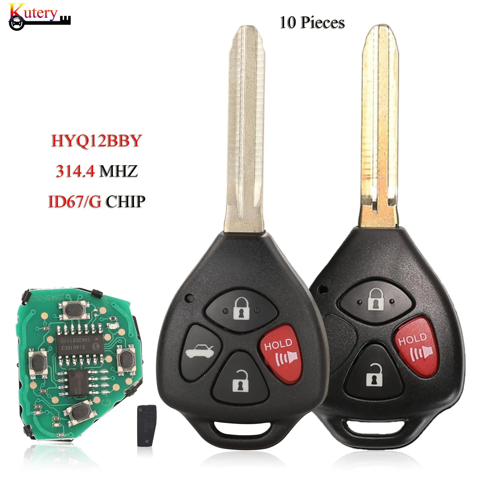 Kutery 10PCS/Lot HYQ12BBY Remote Car Key For Toyota Avalon Camry Corolla Matrix RAV4 Yaris Venza 314.4 Mhz ID67/G Chip
Kutery 10PCS/Lot HYQ12BBY Remote Car Key For Toyota Avalon Camry Corolla Matrix RAV4 Yaris Venza 314.4 Mhz ID67/G Chip