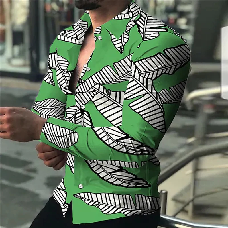 New Luxury Vintage Shirts For Men Oversized Casual Shirt Leaves Print Long Sleeve Button Tops Men's Clothing Prom Cardigan S-5XL
New Luxury Vintage Shirts For Men Oversized Casual Shirt Leaves Print Long Sleeve Button Tops Men's Clothing Prom Cardigan S-5XL
