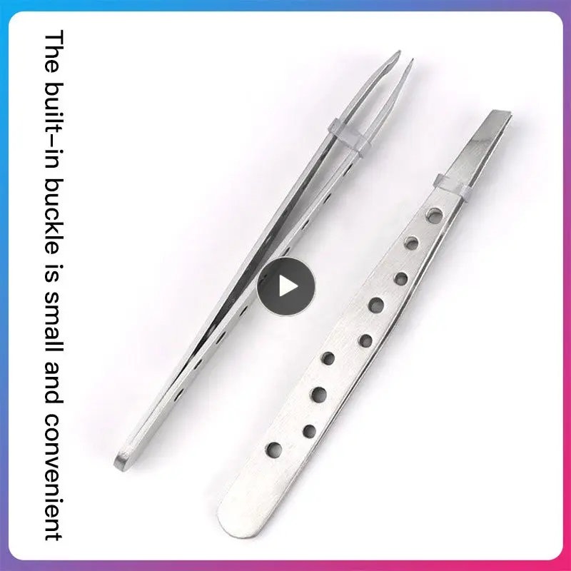 

4 Kinds Eyebrow Clip Stainless Steel Oblique Mouth EEyelash Curler Sanding Eyebrow Trimming Tweezers Eyebrow Pliers Makeup Tools