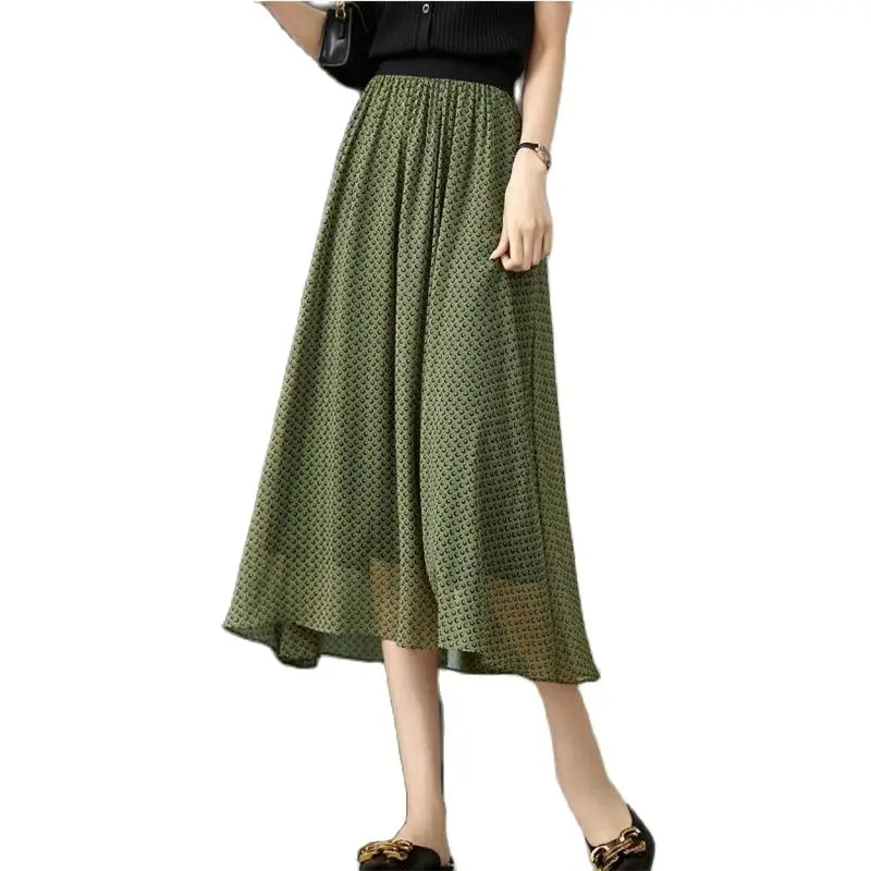 2023 New Summer Chiffon Skirt For Women Clothing Spring Autumn Elegant Elastic High Waist Printed Skirts AC919
2023 New Summer Chiffon Skirt For Women Clothing Spring Autumn Elegant Elastic High Waist Printed Skirts AC919