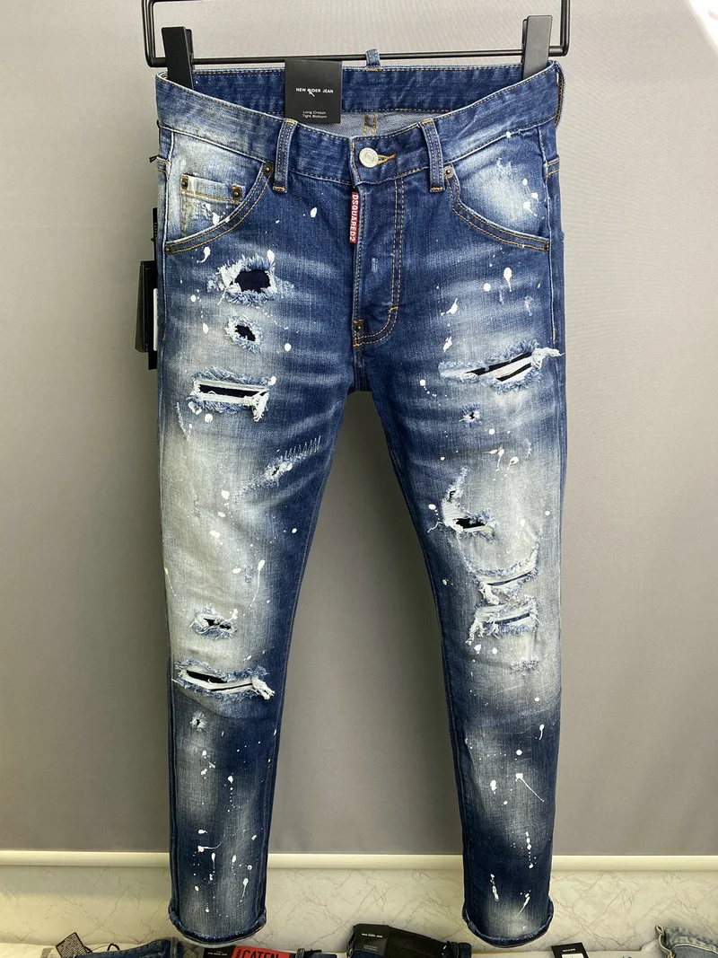 Новые мужские/женские джинсы DSQUARED2, модные облегающие эластичные брюки с эффектом потертости
Новые мужские/женские джинсы DSQUARED2, модные облегающие эластичные брюки с эффектом потертости