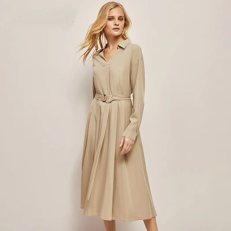 Autumn Strap Dress for Women 2022 Top Quality Long Sleeves Solid Color Slim khaki Dresses Office Lady A-Line Winter Clothes
Autumn Strap Dress for Women 2022 Top Quality Long Sleeves Solid Color Slim khaki Dresses Office Lady A-Line Winter Clothes