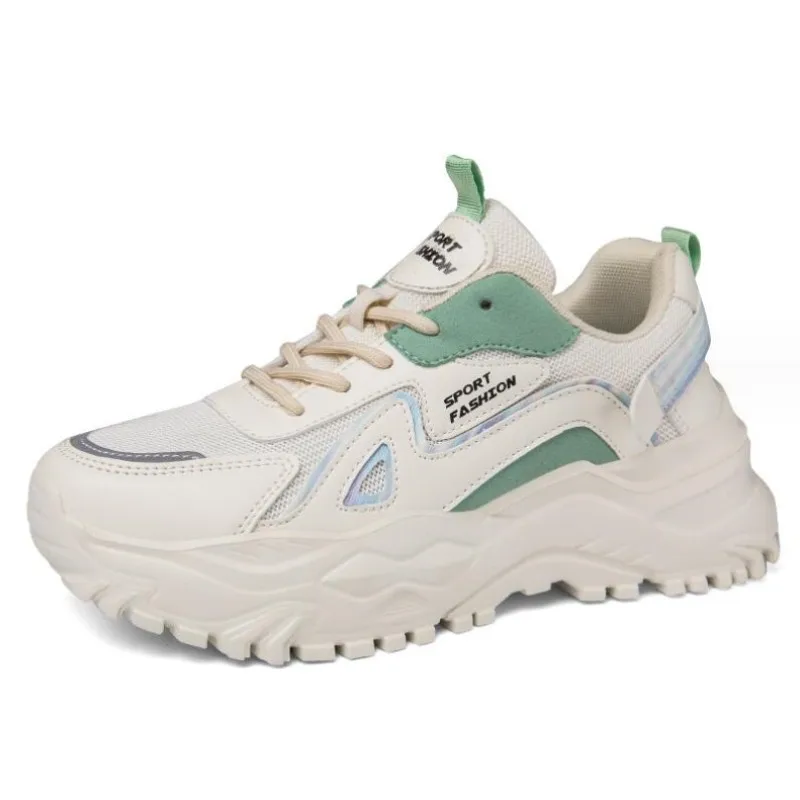 New Women latform Daddy Shoes Women White Sport Shoes Platform Chunky Sneakers Women Thick-Soled Patchwork Shoes Casual Running
New Women latform Daddy Shoes Women White Sport Shoes Platform Chunky Sneakers Women Thick-Soled Patchwork Shoes Casual Running