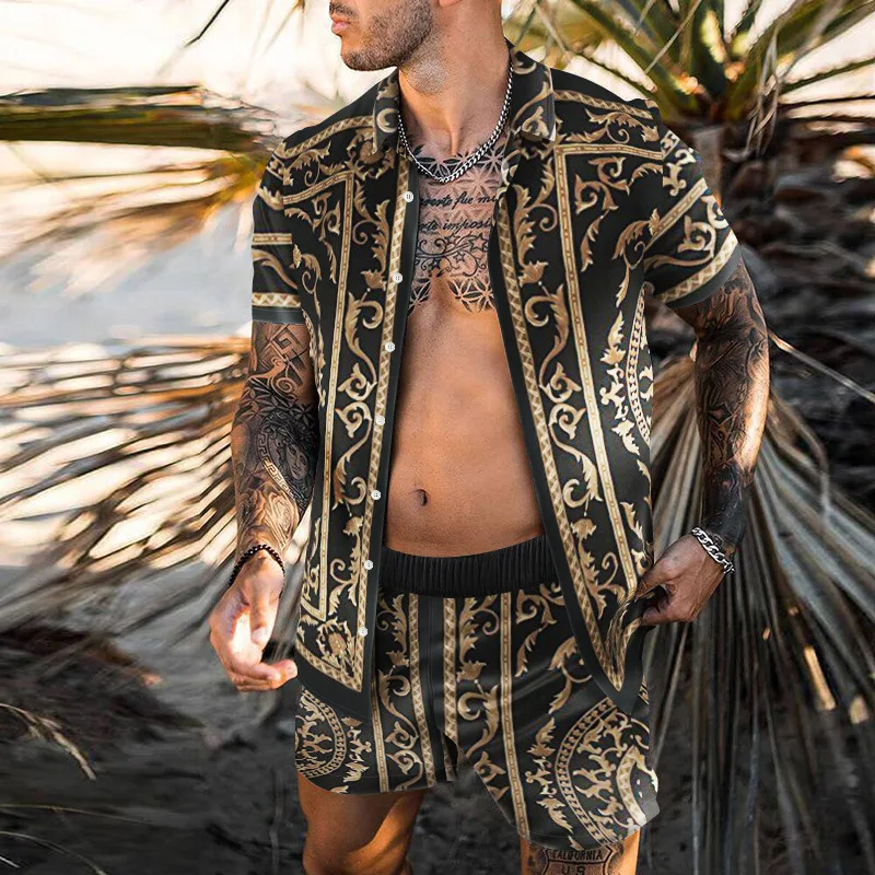 Men's Tracksuit Casual Summer Beach Short Sleeve Shirt and shorts Suit Vacation Hawaiian two-Piece Set Male Clothing Streetwear
Men's Tracksuit Casual Summer Beach Short Sleeve Shirt and shorts Suit Vacation Hawaiian two-Piece Set Male Clothing Streetwear