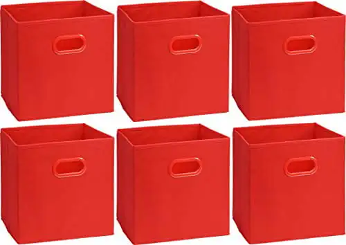 Pack - SimpleHouseware Foldable Cube Storage Bin with Handle, Red Storage Box Organizer
Pack - SimpleHouseware Foldable Cube Storage Bin with Handle, Red Storage Box Organizer