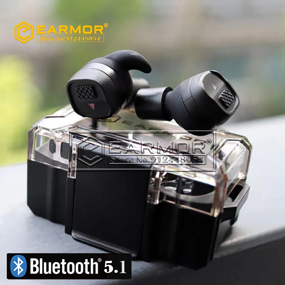 EARMOR 5 1 Bluetooth-наушники Новые перезаряжаемые 26NRR Электронные Наушники для защиты