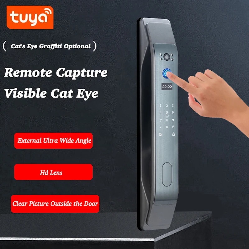 Tuya Wifi Automatic Smart Lock With Cat Eye Biological Smart Lock Face Recognition Fingerprint Ic Card Key Password Unlock
Tuya Wifi Automatic Smart Lock With Cat Eye Biological Smart Lock Face Recognition Fingerprint Ic Card Key Password Unlock