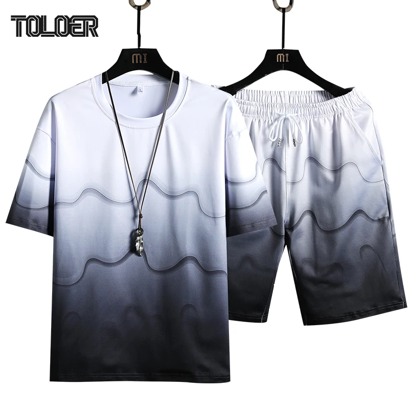 Summer Men's Sets Korean Style Fashion Tracksuit Men Streetwear Casual Gradient Suits Man Clothing Sport Suit 2 Piece Set Male
Summer Men's Sets Korean Style Fashion Tracksuit Men Streetwear Casual Gradient Suits Man Clothing Sport Suit 2 Piece Set Male
