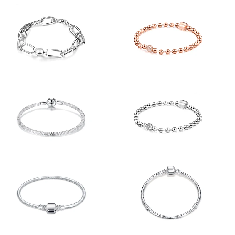 Erizteya Round Clasp Bracelet Snake Chain Fits Original Me 925 Sterling Silver Bracelet Charm Bead Women DIY Jewelry Making
Erizteya Round Clasp Bracelet Snake Chain Fits Original Me 925 Sterling Silver Bracelet Charm Bead Women DIY Jewelry Making