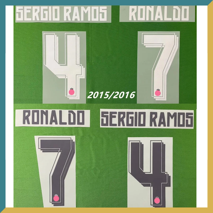 2015-2016 домашняя и отдаленная #4 SERGIO Ramos, печать названия, теплопередача, пластырь
2015-2016 домашняя и отдаленная #4 SERGIO Ramos, печать названия, теплопередача, пластырь