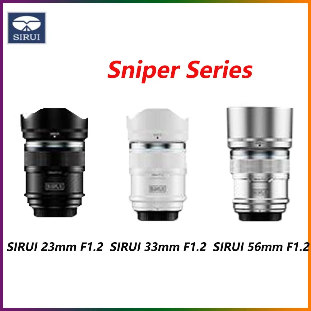 

Снайперская серия SIRUI 23 мм/33 мм/56 мм F1.2 фотообъектив с автофокусом для камер Sony E Fuji X Nikon Z