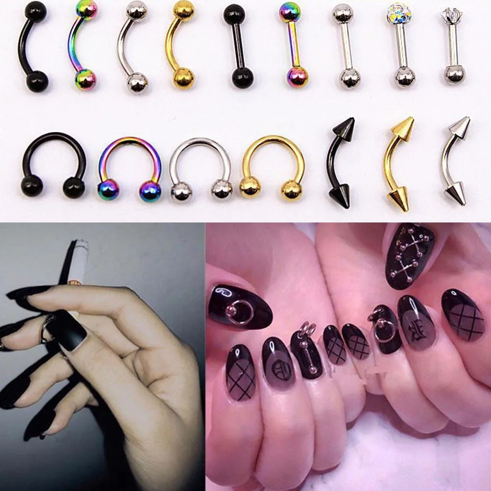 10pcs Silver Nail Art Charms Nail Studs Rings Jewelry Nail Decor Punk Pierced Nail Accessories For DIY Nail Art Tips Decoration
10pcs Silver Nail Art Charms Nail Studs Rings Jewelry Nail Decor Punk Pierced Nail Accessories For DIY Nail Art Tips Decoration