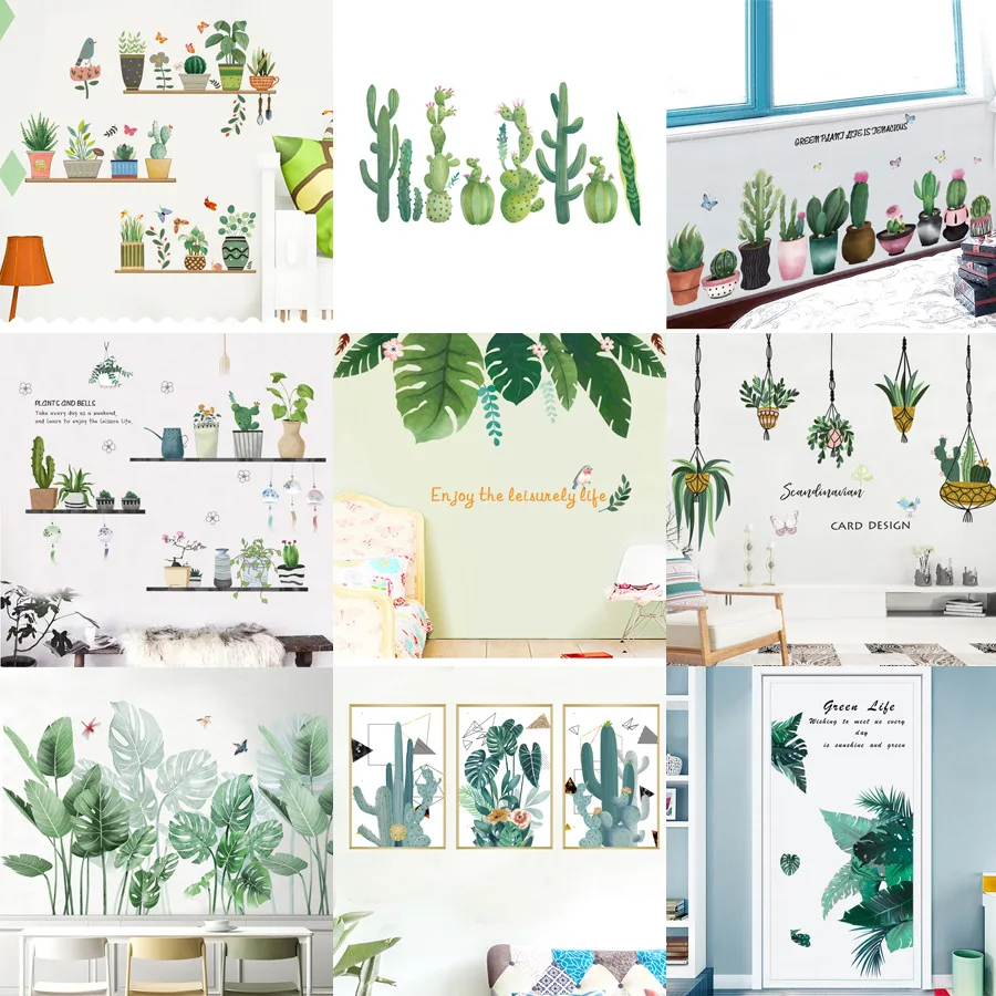 Nordic Green Plants Wall Stickers Decals Adhesive Creative DIY Leaf Art Mural for Kids Room Glass Wardrobe Bedroom Home Decor
Nordic Green Plants Wall Stickers Decals Adhesive Creative DIY Leaf Art Mural for Kids Room Glass Wardrobe Bedroom Home Decor