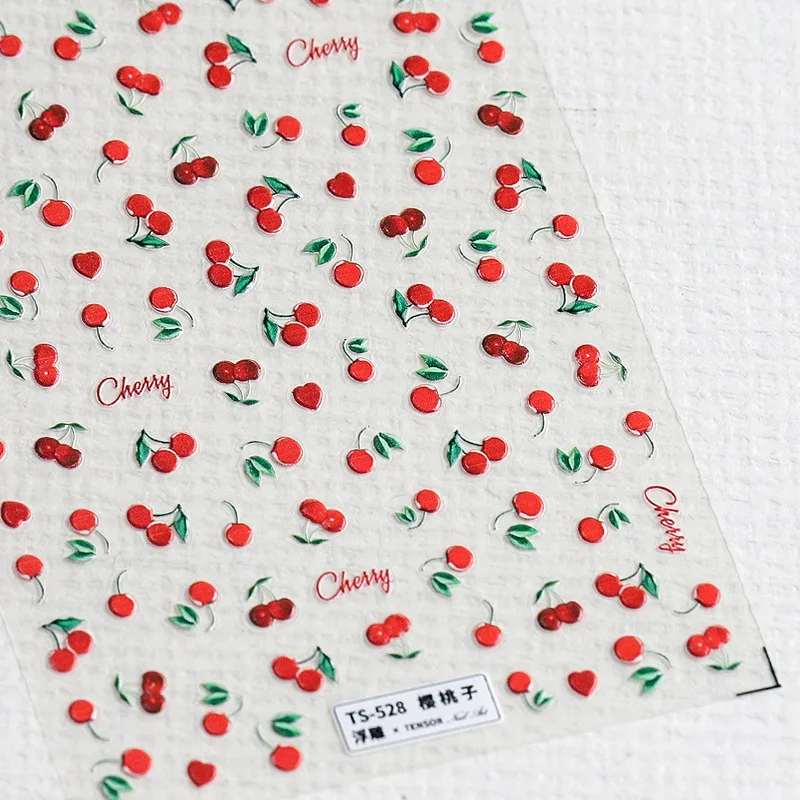 Cherry Peach Fruit Cute Stickers For Nails 3D Cherry Nail Art Sticker Kawaii Self-Adhesive Decals High Quality Nail Accessories
Cherry Peach Fruit Cute Stickers For Nails 3D Cherry Nail Art Sticker Kawaii Self-Adhesive Decals High Quality Nail Accessories