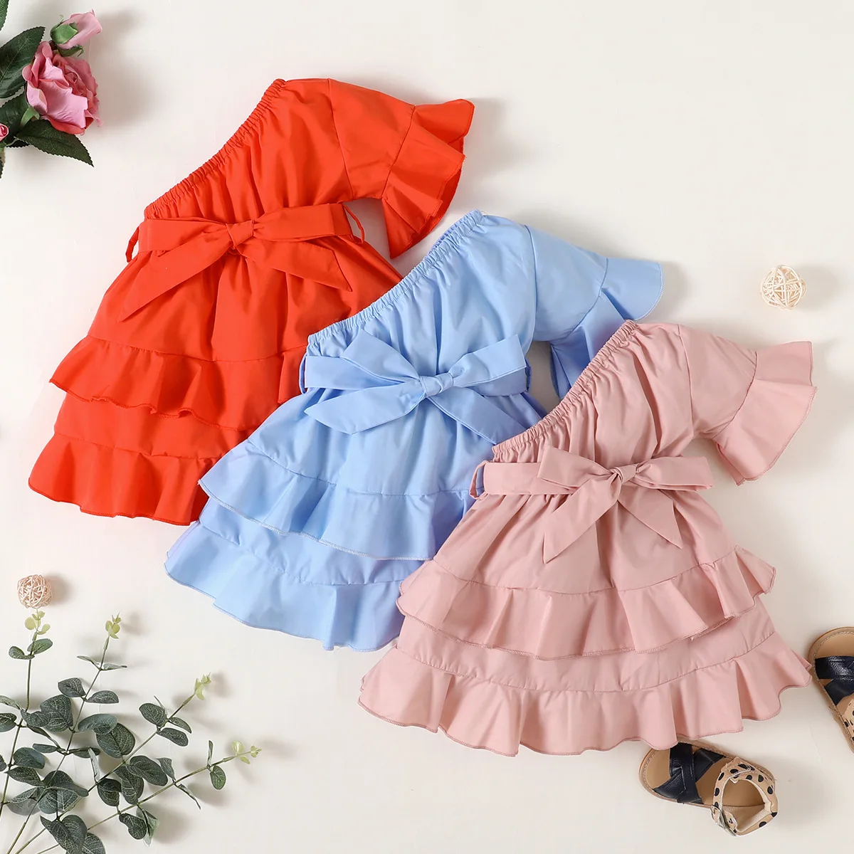 Summer 2023 New Arrivals Girls Single Shoulder Short Sleeve Ruffles Sashes Pink Infantil Menina Cute Party Dress Custume 0-2T
Summer 2023 New Arrivals Girls Single Shoulder Short Sleeve Ruffles Sashes Pink Infantil Menina Cute Party Dress Custume 0-2T