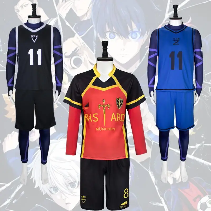 Blue Lock Anime Cosplay Costume Bastard Munchen Red Uniform Ness Kaiser Isagi Yukimiya Kurona Kunigami Football Soccer
Blue Lock Anime Cosplay Costume Bastard Munchen Red Uniform Ness Kaiser Isagi Yukimiya Kurona Kunigami Football Soccer