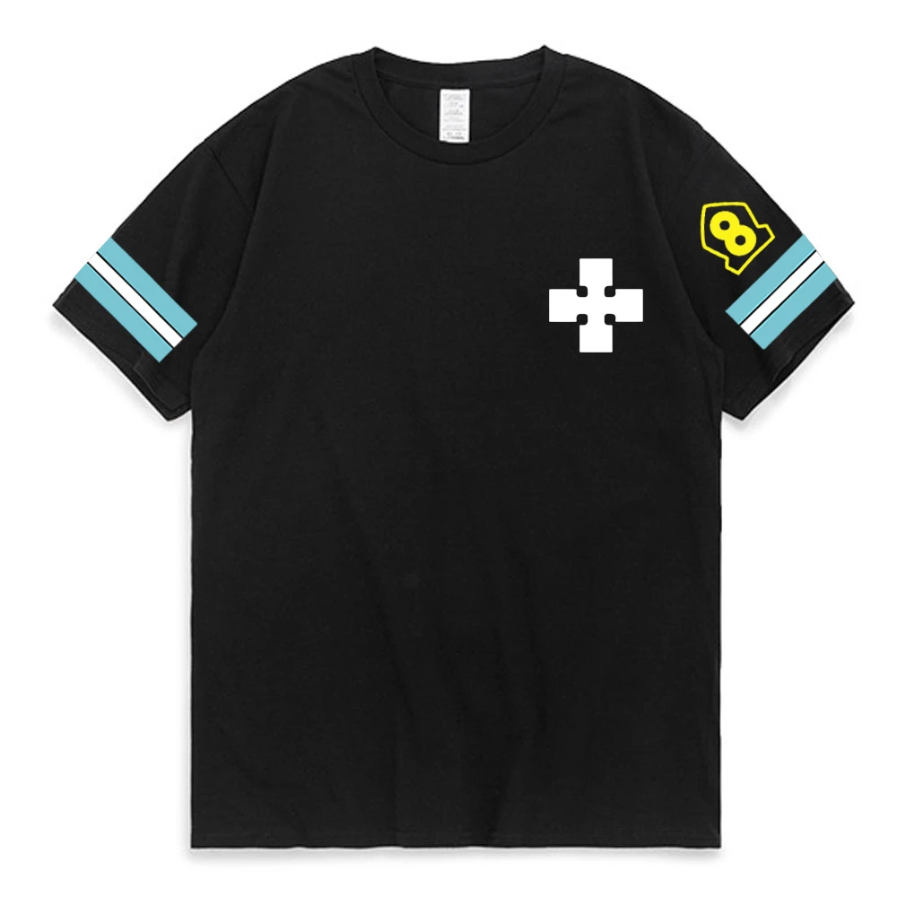 Japanese Anime Fire Force Cosplay Print T Shirt Manga Same Paragraph T-Shirts Men's Women's Cotton Harajuku Trend Tee Shirt Male
Japanese Anime Fire Force Cosplay Print T Shirt Manga Same Paragraph T-Shirts Men's Women's Cotton Harajuku Trend Tee Shirt Male
