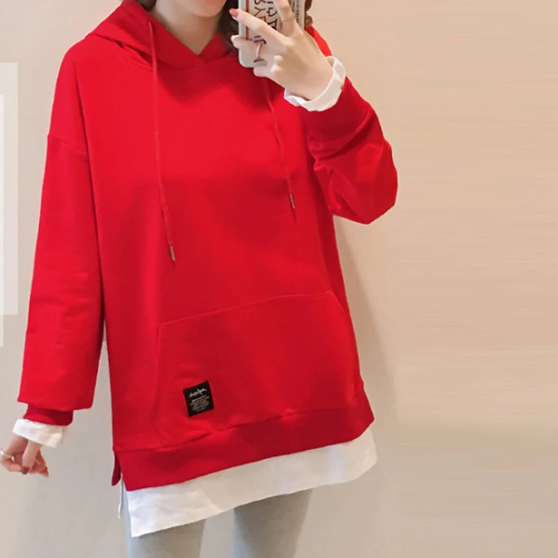 Female Skateboard Hoodie Fashion Sports Korean Version Fake two-piece Hooded Sweater Fitness Sportswear Robe Female
Female Skateboard Hoodie Fashion Sports Korean Version Fake two-piece Hooded Sweater Fitness Sportswear Robe Female