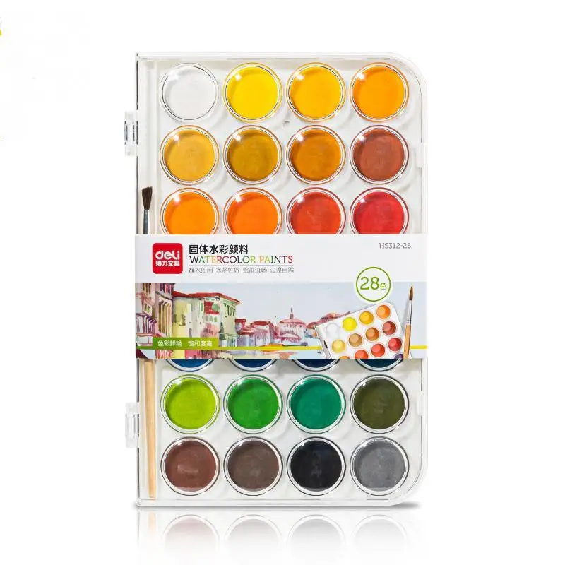 Portable Solid Pigment Water Color Paint Set Solid Watercolor Set with Watercolor Brush Pen for Painting Art Supplies for Artist
Portable Solid Pigment Water Color Paint Set Solid Watercolor Set with Watercolor Brush Pen for Painting Art Supplies for Artist