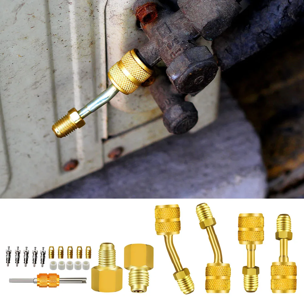 For Mini Split System Vacuum Pump Adapter R410A Adapter Auto Parts Valve Core 5/16 Female 1/4 Angled Hose Gasket
For Mini Split System Vacuum Pump Adapter R410A Adapter Auto Parts Valve Core 5/16 Female 1/4 Angled Hose Gasket