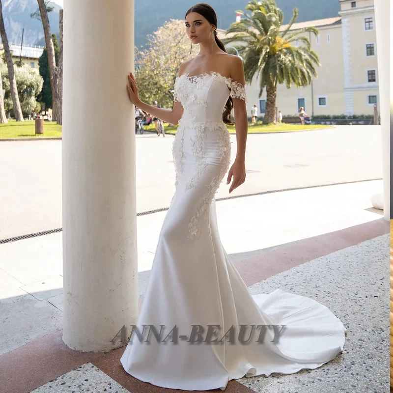 Anna Classic Stain Lace Appliques Sweetheart Wedding Dresses Lace Up Off The Shoulder Court Train Vestidos De Novia Personalised
Anna Classic Stain Lace Appliques Sweetheart Wedding Dresses Lace Up Off The Shoulder Court Train Vestidos De Novia Personalised