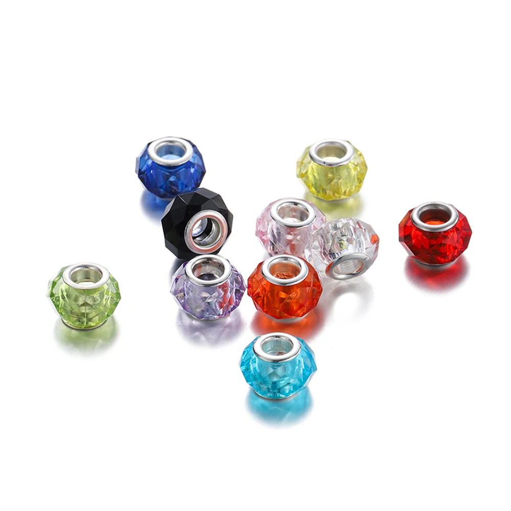 5Pcs/Lot 14mm Colorful Large Hole Acrylic Beads Faceted Round Loose Spacer Beads for DIY Bracelet Jewelry Making Accessories
5Pcs/Lot 14mm Colorful Large Hole Acrylic Beads Faceted Round Loose Spacer Beads for DIY Bracelet Jewelry Making Accessories