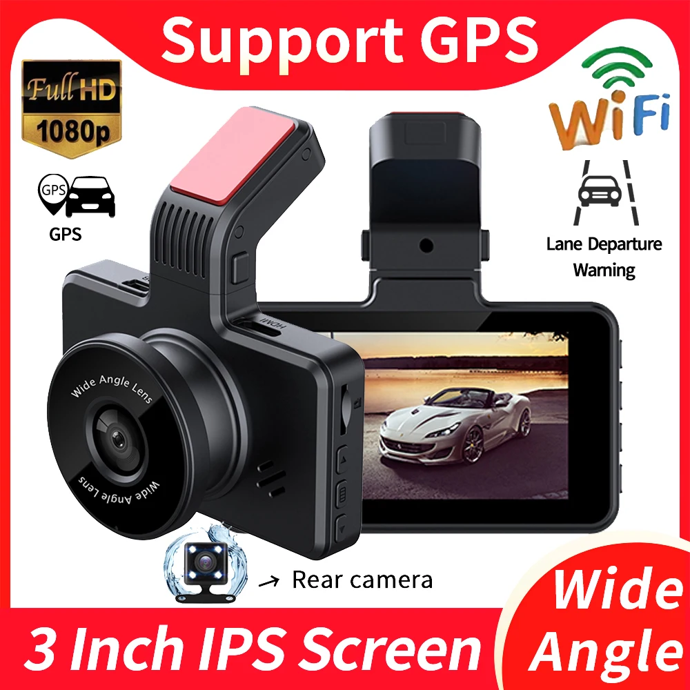 Видеорегистратор автомобильный, 3-дюймовый IPS экран, GPS, 1080P, Предупреждение о выезде полосы движения
Видеорегистратор автомобильный, 3-дюймовый IPS экран, GPS, 1080P, Предупреждение о выезде полосы движения