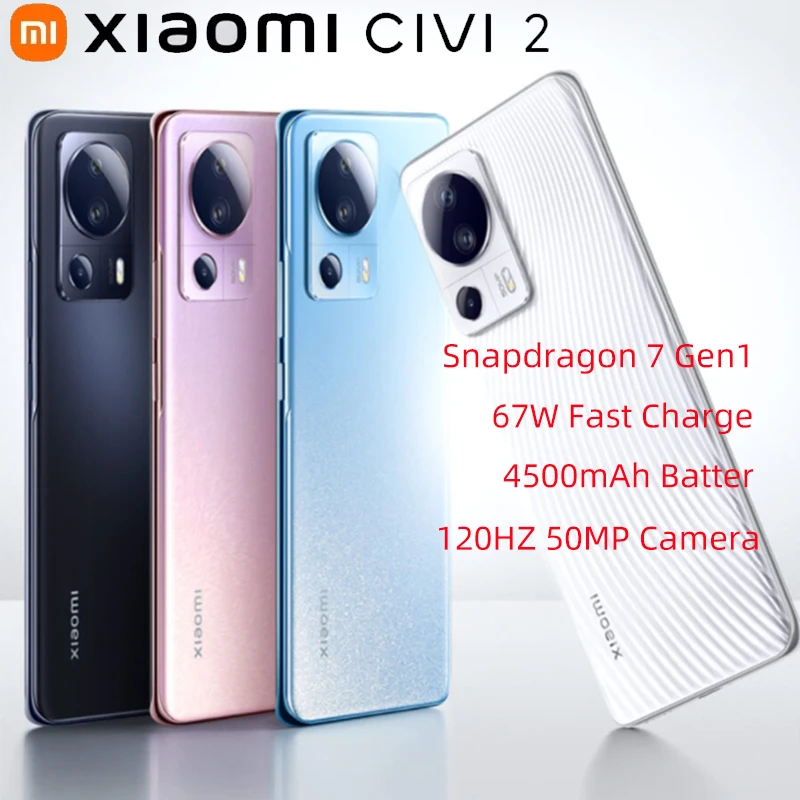 Оригинальный Xiaomi Civi 2 5G, Snapdragon 7 Gen1, 6,55 дюйма, AMOLED, 120 Гц, камера 50 МП, 67 Вт, быстрая зарядка, 4500 мАч, китайская версия
Оригинальный Xiaomi Civi 2 5G, Snapdragon 7 Gen1, 6,55 дюйма, AMOLED, 120 Гц, камера 50 МП, 67 Вт, быстрая зарядка, 4500 мАч, китайская версия