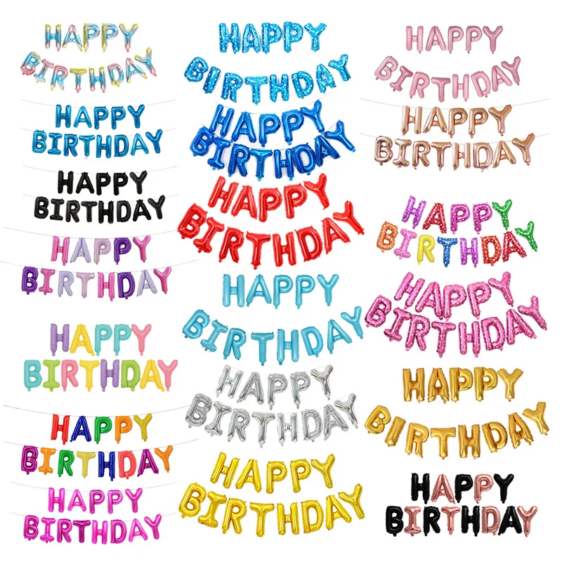 13pcs Happy Birthday Letter Balloon Set Foil Balloons Birthday Supplies Party Decorations Kids Globos Alphabet Balony Decoration
13pcs Happy Birthday Letter Balloon Set Foil Balloons Birthday Supplies Party Decorations Kids Globos Alphabet Balony Decoration