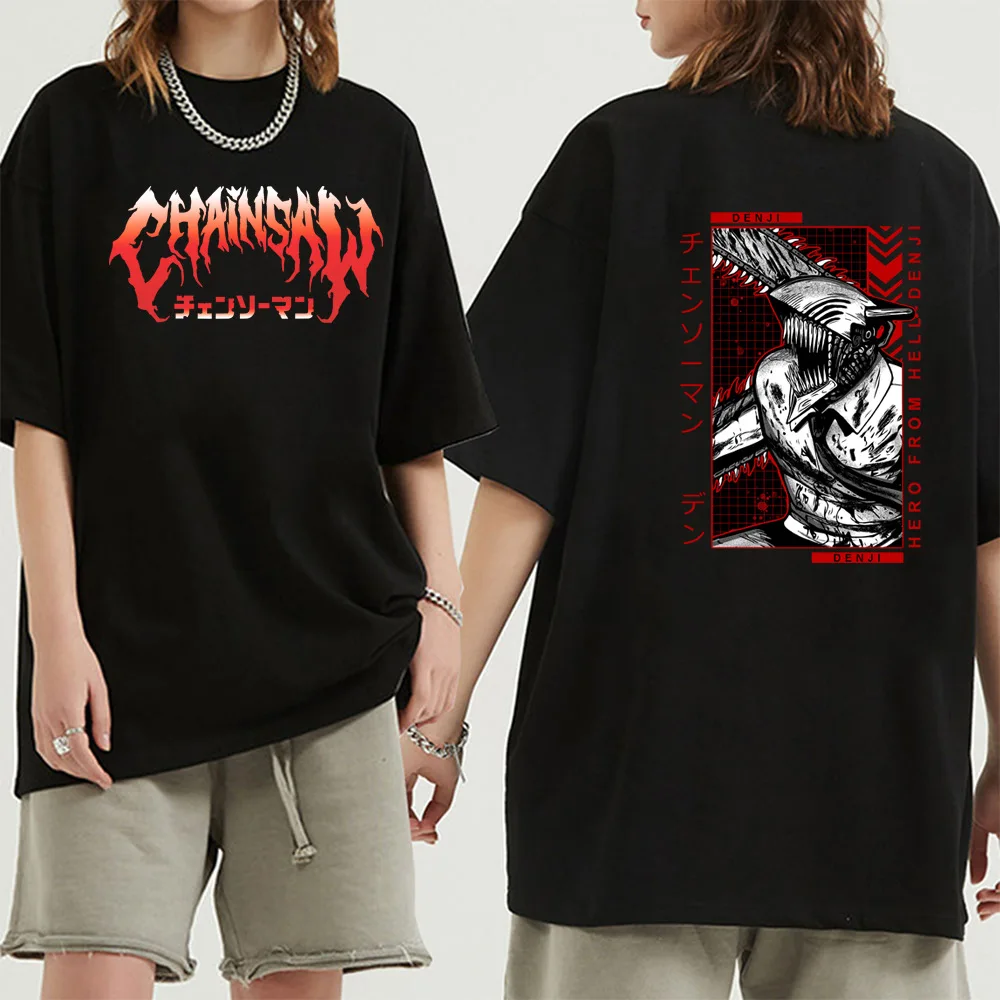 Футболка женская хлопковая с принтом аниме «бензопила»
Футболка женская хлопковая с принтом аниме «бензопила»