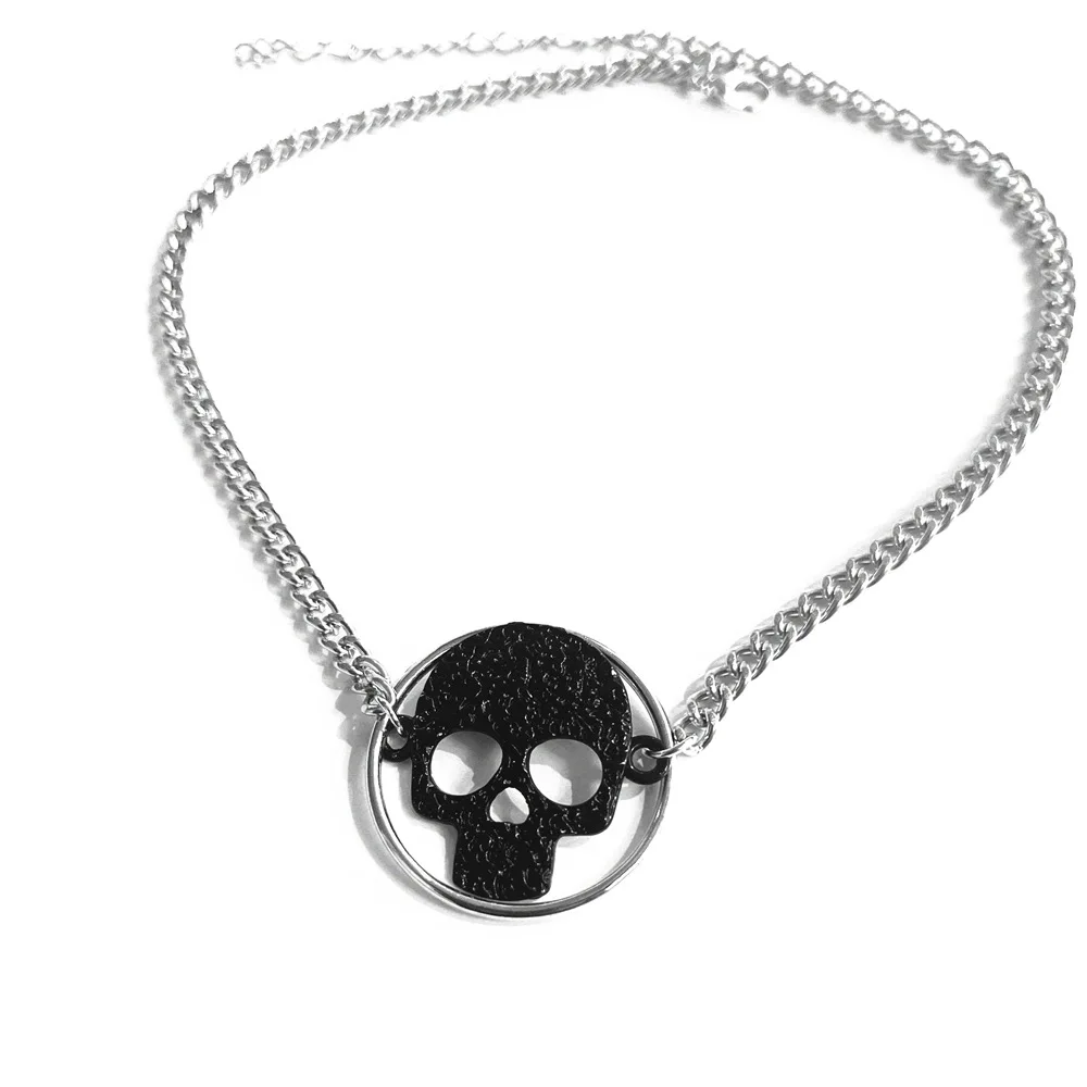 Mystery Circle Skull Charm Necklace Women Man Fashion Punk Clothing Jewelry Accessories Gift Hollow Black Skull Pendant Choker
Mystery Circle Skull Charm Necklace Women Man Fashion Punk Clothing Jewelry Accessories Gift Hollow Black Skull Pendant Choker