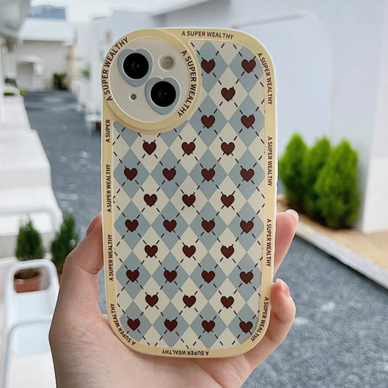 Cute Korea Diamond Love heart Clear Phone Case For iPhone 13 11 12 Pro X XR XS Max 7 8Plus Fashion Cartoon Round Lens Soft Cover
Cute Korea Diamond Love heart Clear Phone Case For iPhone 13 11 12 Pro X XR XS Max 7 8Plus Fashion Cartoon Round Lens Soft Cover