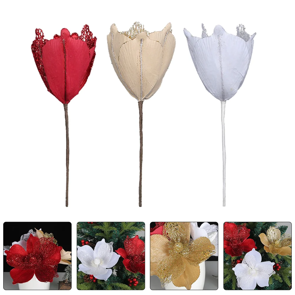 3 Pcs Fake Christmas Flower Xmas Poinsettia Artificial Flowers Decor Decorations Tree DIY
3 Pcs Fake Christmas Flower Xmas Poinsettia Artificial Flowers Decor Decorations Tree DIY
