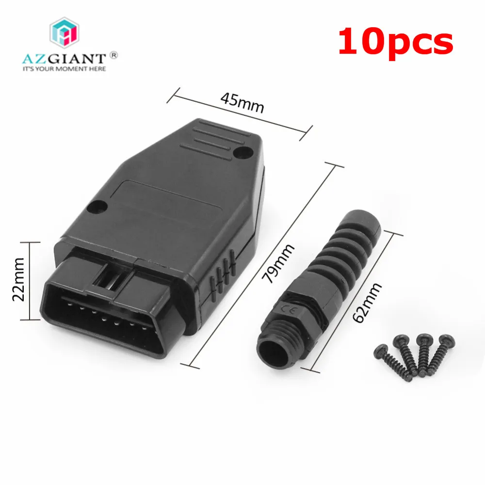 10pcs/lot 12V with PCB board Plastic cover male connector OBDII OBD2 16pin plug adapter for car diagnostic tool
10pcs/lot 12V with PCB board Plastic cover male connector OBDII OBD2 16pin plug adapter for car diagnostic tool