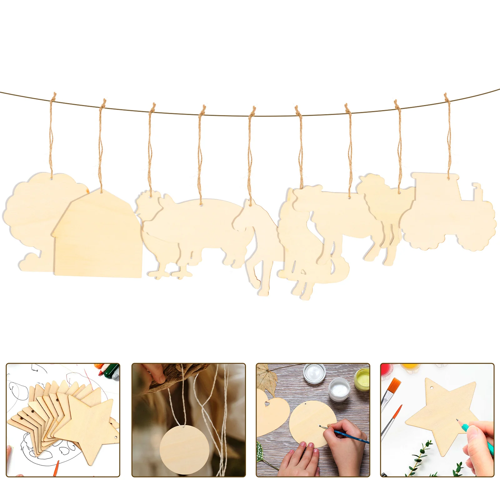 Farm Animal Wood Piece Unpainted DIY Chips Unfinished Wooden Painting Slices Rustic Home Decor 
Farm Animal Wood Piece Unpainted DIY Chips Unfinished Wooden Painting Slices Rustic Home Decor