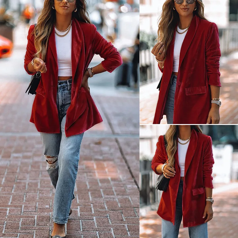 2022 New Autumn And Winter Fashion Hot Selling Long Sleeve Small Suit Jacket With Green Fruit Collar In Solid Color
2022 New Autumn And Winter Fashion Hot Selling Long Sleeve Small Suit Jacket With Green Fruit Collar In Solid Color