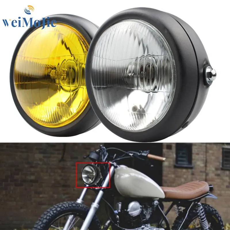 Motorcycle 12v Near And Far Glass Metal Shell Halogen Retro Headlight Head Lamp For CG125 Harley Cafe Racer Lightings Accessori
Motorcycle 12v Near And Far Glass Metal Shell Halogen Retro Headlight Head Lamp For CG125 Harley Cafe Racer Lightings Accessori