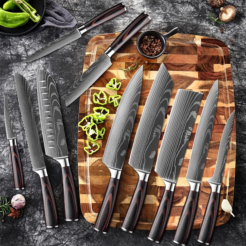 XITUO High Quality Kitchen Knife Laser Damascus Stainless Steel Chef Slicing Cleaver Bread Knives Serrated Boning Utility Tool
XITUO High Quality Kitchen Knife Laser Damascus Stainless Steel Chef Slicing Cleaver Bread Knives Serrated Boning Utility Tool