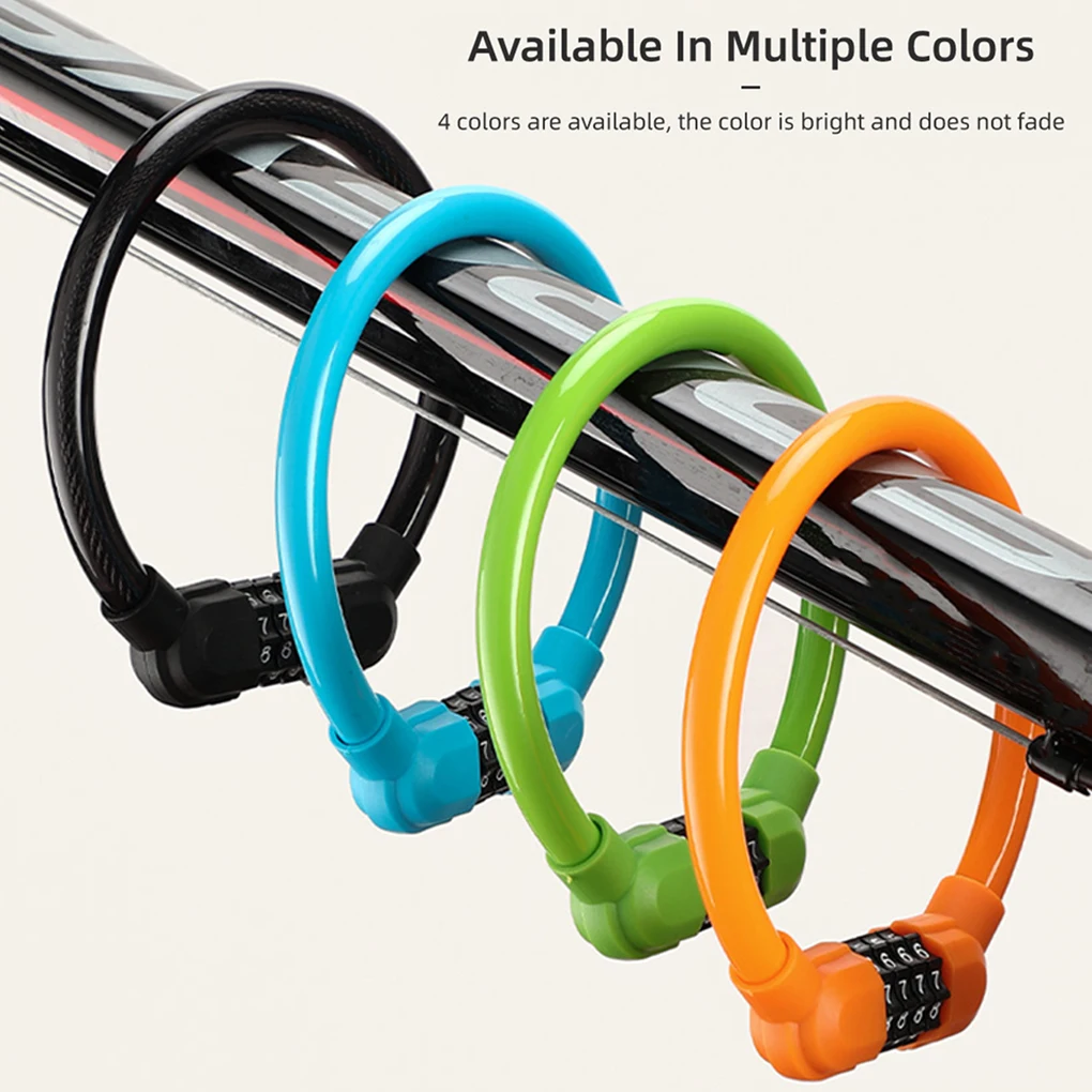 Bicycle Lock Cable 4 Digit Anti-theft Mountain Bike Road Cycling Electric Scooter Riding Safety Orange with Bracket
Bicycle Lock Cable 4 Digit Anti-theft Mountain Bike Road Cycling Electric Scooter Riding Safety Orange with Bracket