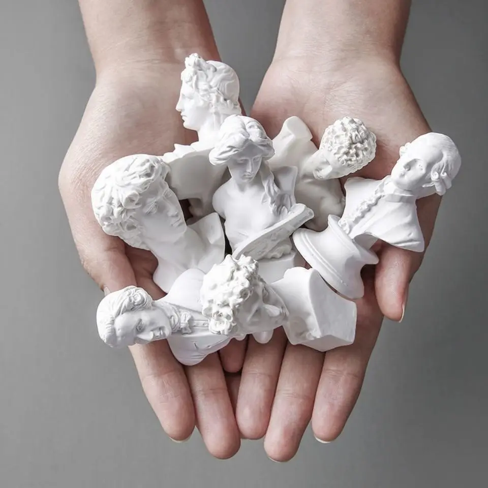 Mini Celebrities Plaster Statue Gypsum Bust Portraits Greek Mythology Sculpture Drawing Practice Desktop Home Ornament
Mini Celebrities Plaster Statue Gypsum Bust Portraits Greek Mythology Sculpture Drawing Practice Desktop Home Ornament
