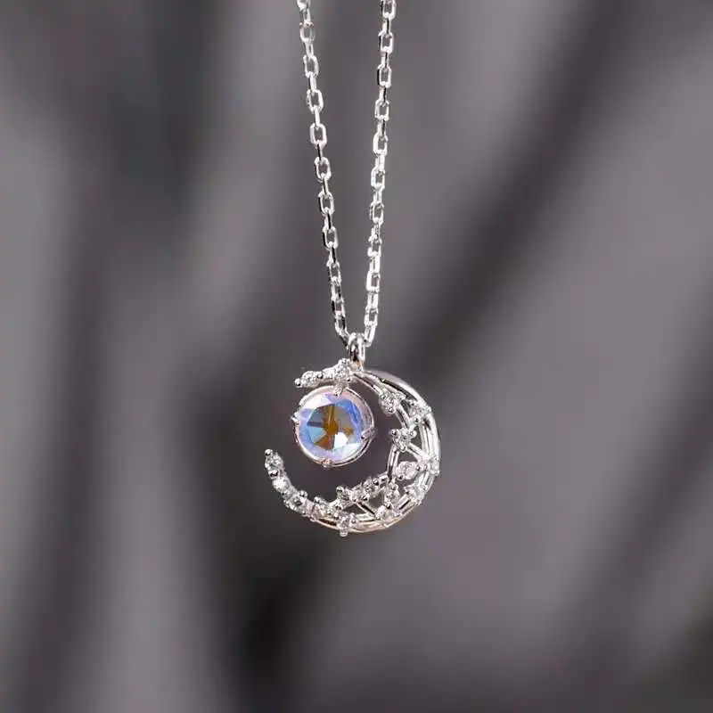 Moon Star Moonstone Necklace Simple Temperament Clavicle Chain Female Trend Light Luxury Niche Crescent Diamond Necklace
Moon Star Moonstone Necklace Simple Temperament Clavicle Chain Female Trend Light Luxury Niche Crescent Diamond Necklace
