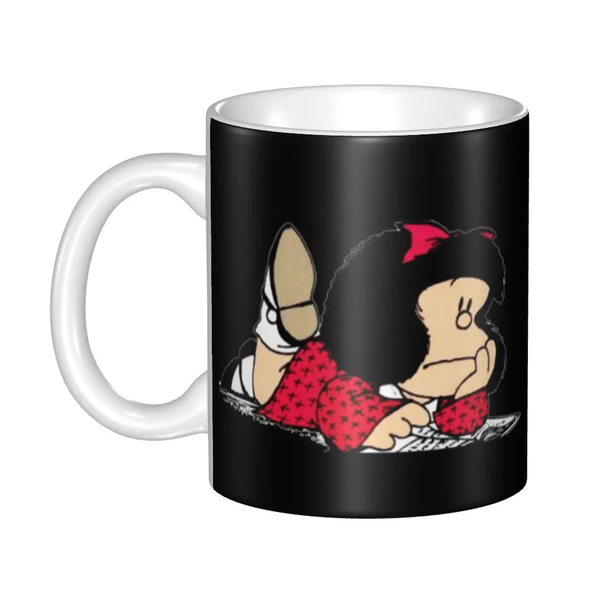 Customized Cute Mafalda Mugs DIY Argentine Cartoon Quino Comic Ceramic Milk Tea Coffee Cups Outdoor Work Camping Tea Mug
Customized Cute Mafalda Mugs DIY Argentine Cartoon Quino Comic Ceramic Milk Tea Coffee Cups Outdoor Work Camping Tea Mug