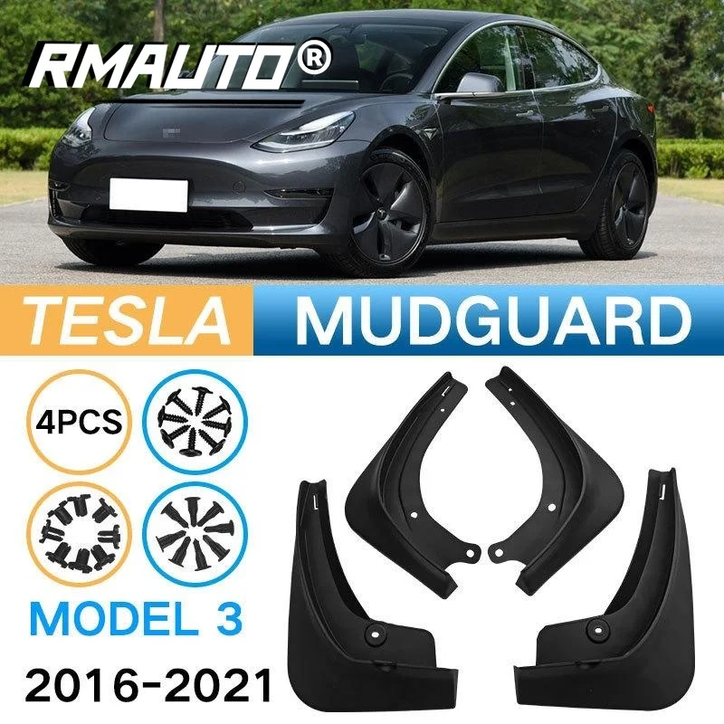 For Tesla Model 3 2016-2021 Car Mudguard High Quality Mud Flaps Splash Guard Mud Fender Flap Mire Fender Car Styling Accessories
For Tesla Model 3 2016-2021 Car Mudguard High Quality Mud Flaps Splash Guard Mud Fender Flap Mire Fender Car Styling Accessories
