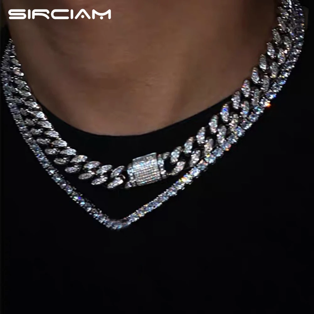 2Pcs Hip Hop Iced Out 14MM Prong Cuban Link Chain Necklace High Quality 2 Row Rhinestones Curb Cuban Choker Necklaces Jewelry
2Pcs Hip Hop Iced Out 14MM Prong Cuban Link Chain Necklace High Quality 2 Row Rhinestones Curb Cuban Choker Necklaces Jewelry