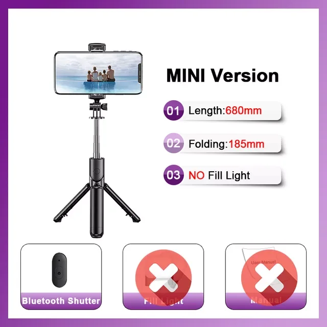 New wireless bluetooth selfie stick Foldable big tripod with Remote shutter For IOS Android
New wireless bluetooth selfie stick Foldable big tripod with Remote shutter For IOS Android
